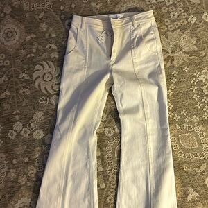 Derek Lam white high waisted bell bottom jeans